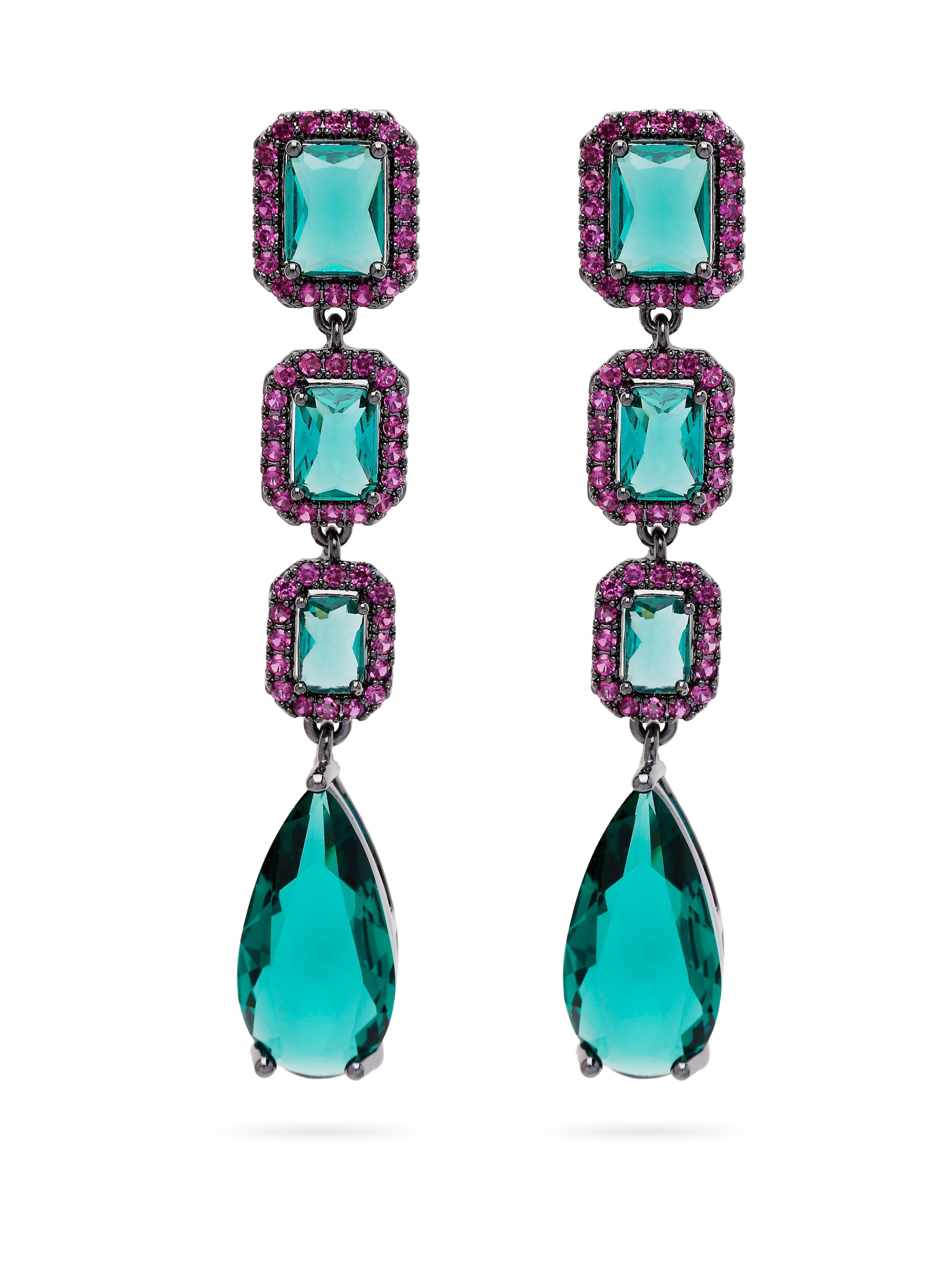 AVANT-GARDE PARIS Oorbellen 'Inesra' in Groen: voorkant