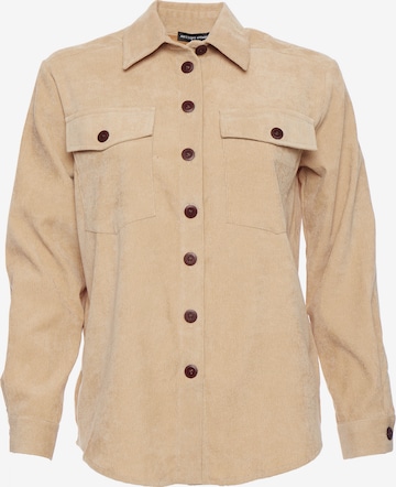 Awesome Apparel Blouse in Beige: voorkant