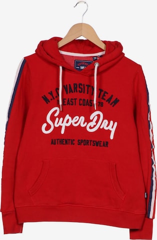 Superdry Sweatshirt & Zip-Up Hoodie in XL in Red: front