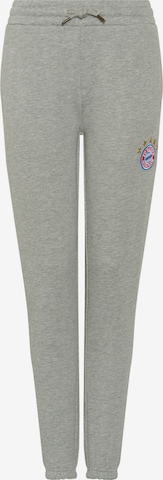 FC BAYERN MÜNCHEN Regular Hose ' Logo ' in Grau: predná strana