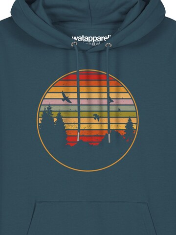 Felpa 'Sunset Berge & Tannen' di Watapparel in blu