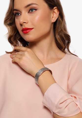 Gaya - Pulsera en plata: frente