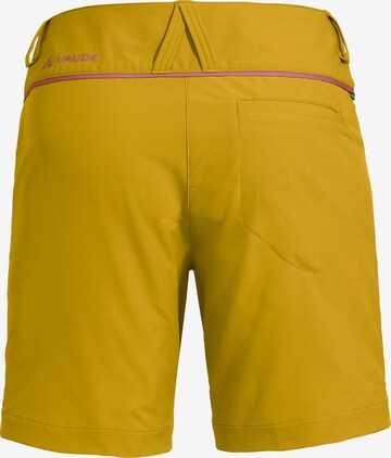 VAUDE Regular Workout Pants 'Skomer III' in Yellow