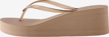 Next T-Bar Sandals in Beige: front