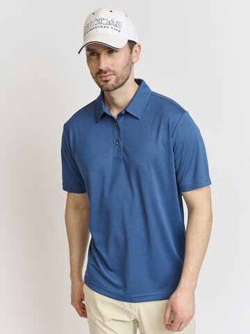 T-Shirt Backtee en bleu : devant