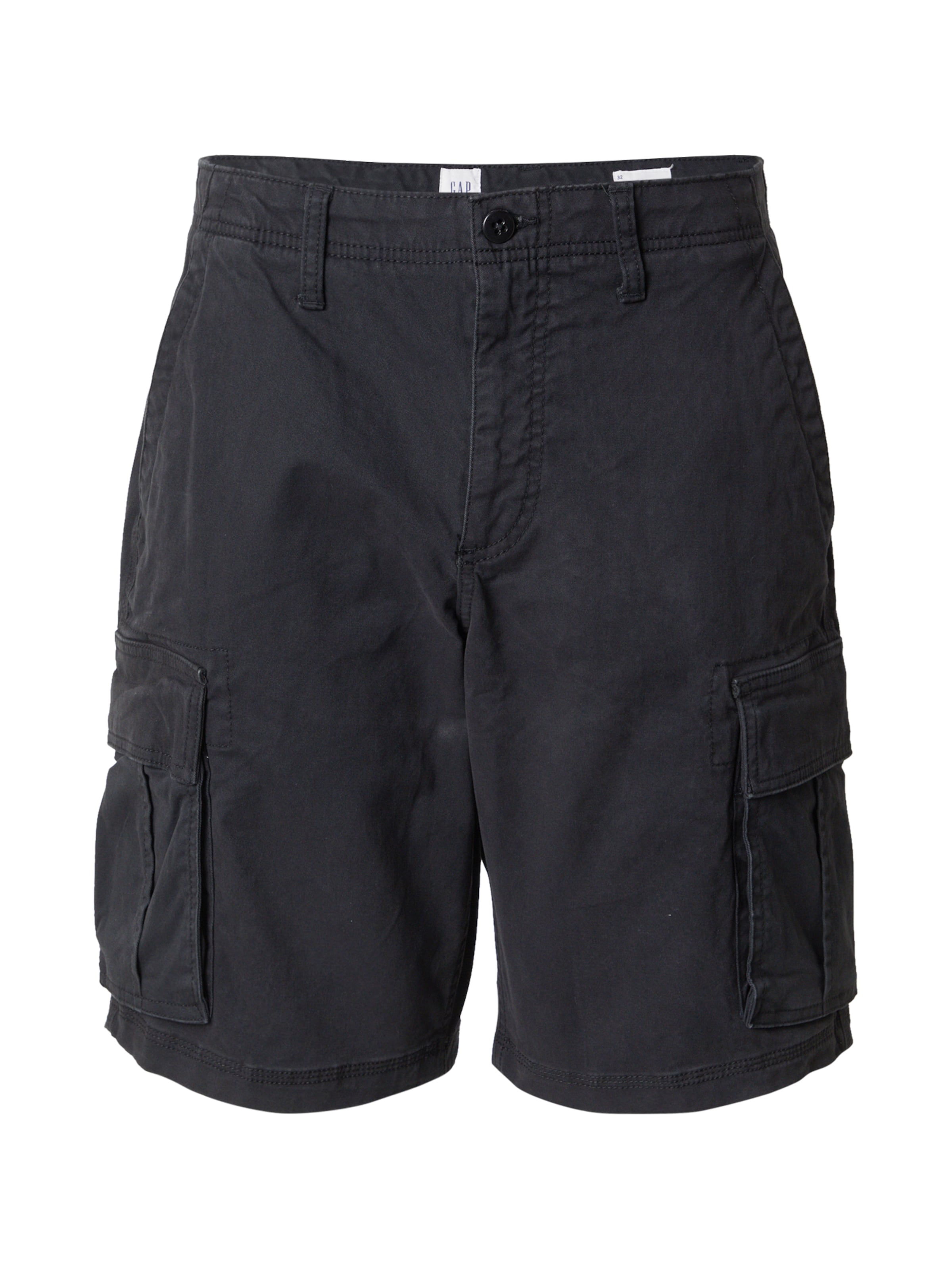 GAP regular Παντελόνι cargo σε μαύρο: μπροστά