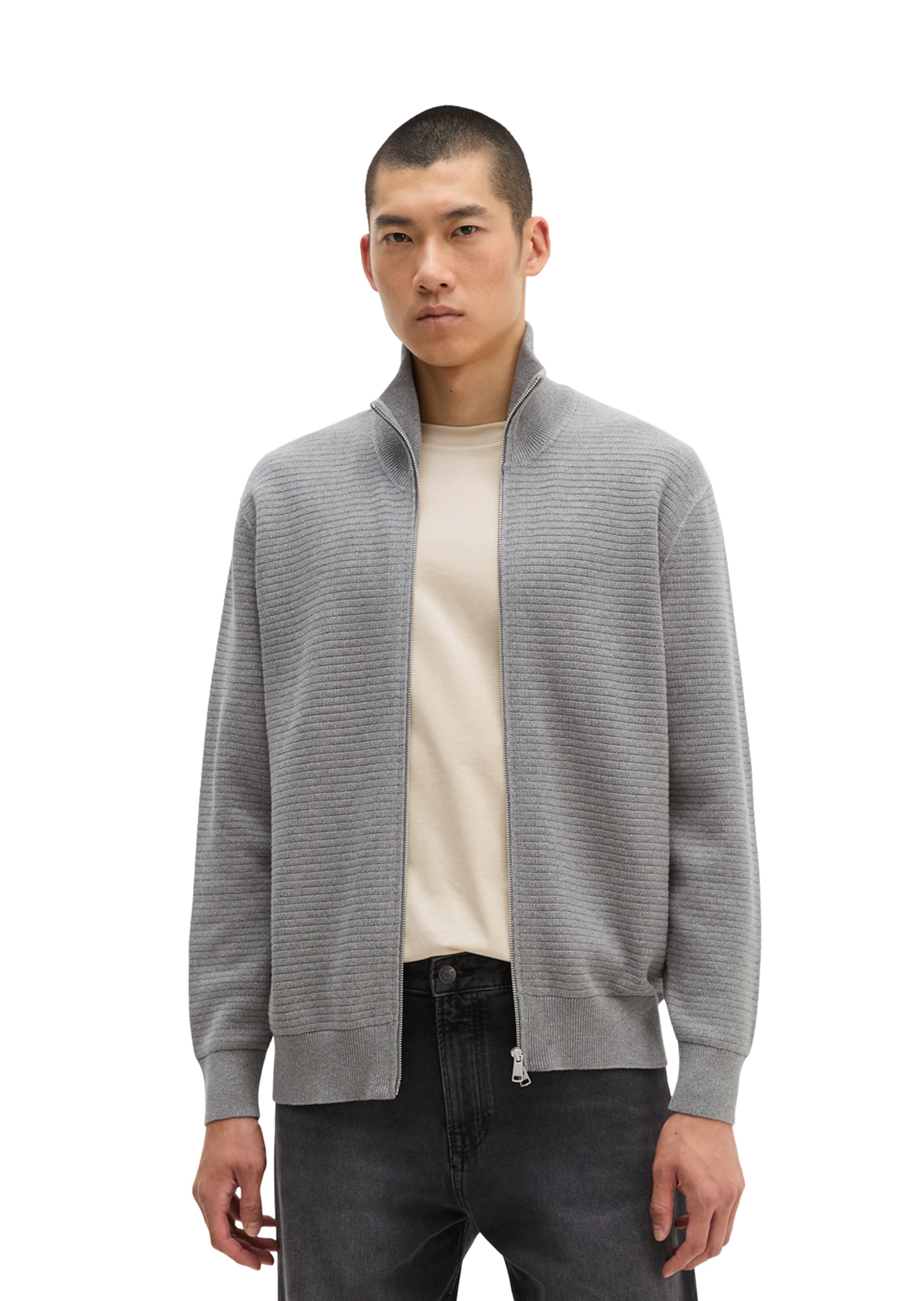 Vestes en maille Marc O'Polo en gris : devant