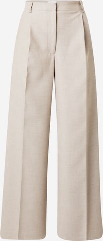 Wide leg Pantaloni con pieghe di TOPSHOP in beige: frontale