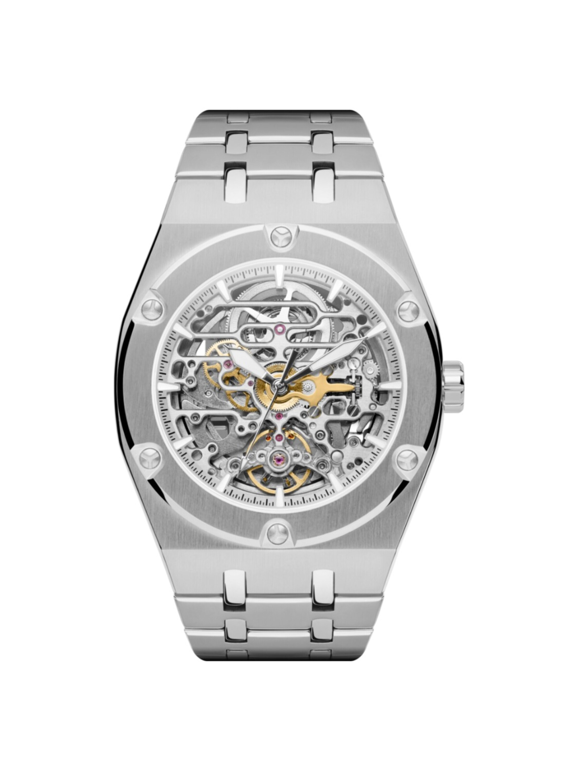 Arkai Analog Watch 'Aaric Mamut' in Silver: front