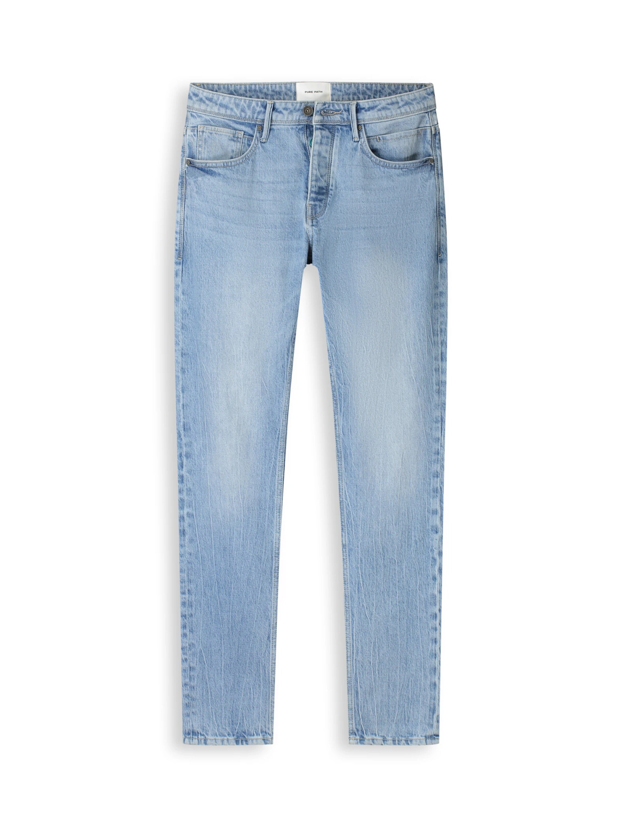 Pure Path Tapered Jeans in Blauw: voorkant