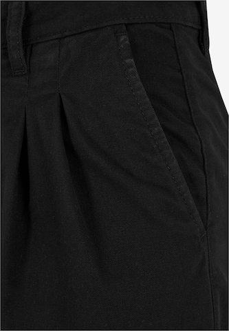 Urban Classics Wide leg Pleat-Front Pants in Black