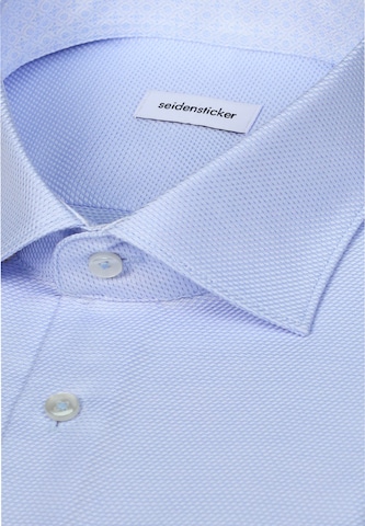 SEIDENSTICKER Slim Fit Businesshemd in Blau
