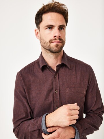 PADDOCKS Regular Fit Hemd in Braun