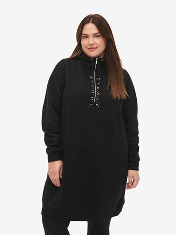 Robe 'CADEMI' Active by Zizzi en noir : devant