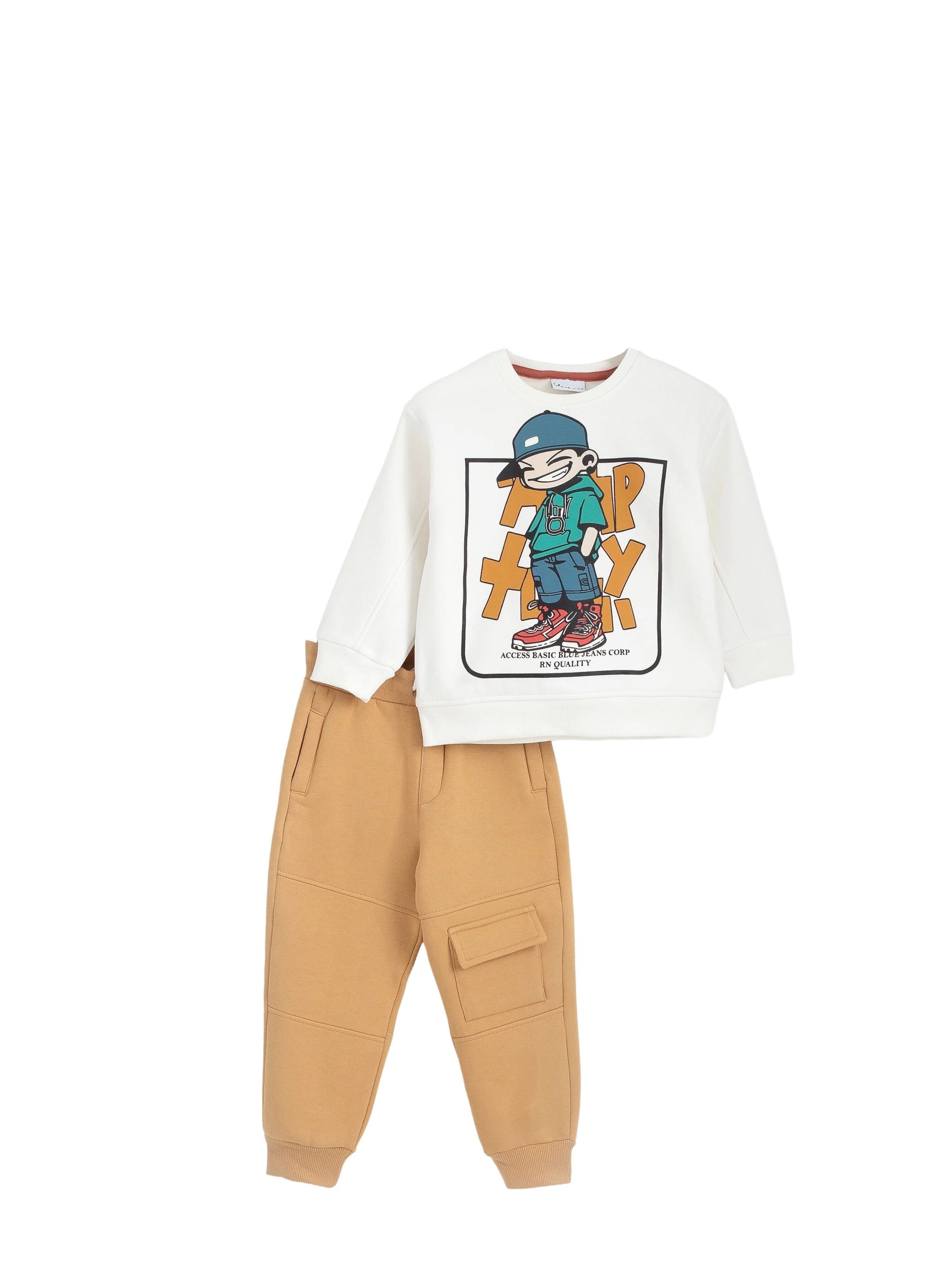 Survêtement Solang en marron : devant