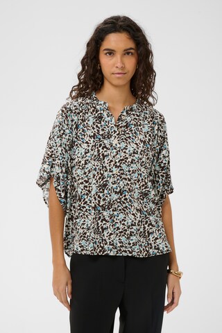 Chemisier 'SLArjana' SOAKED IN LUXURY en marron : devant