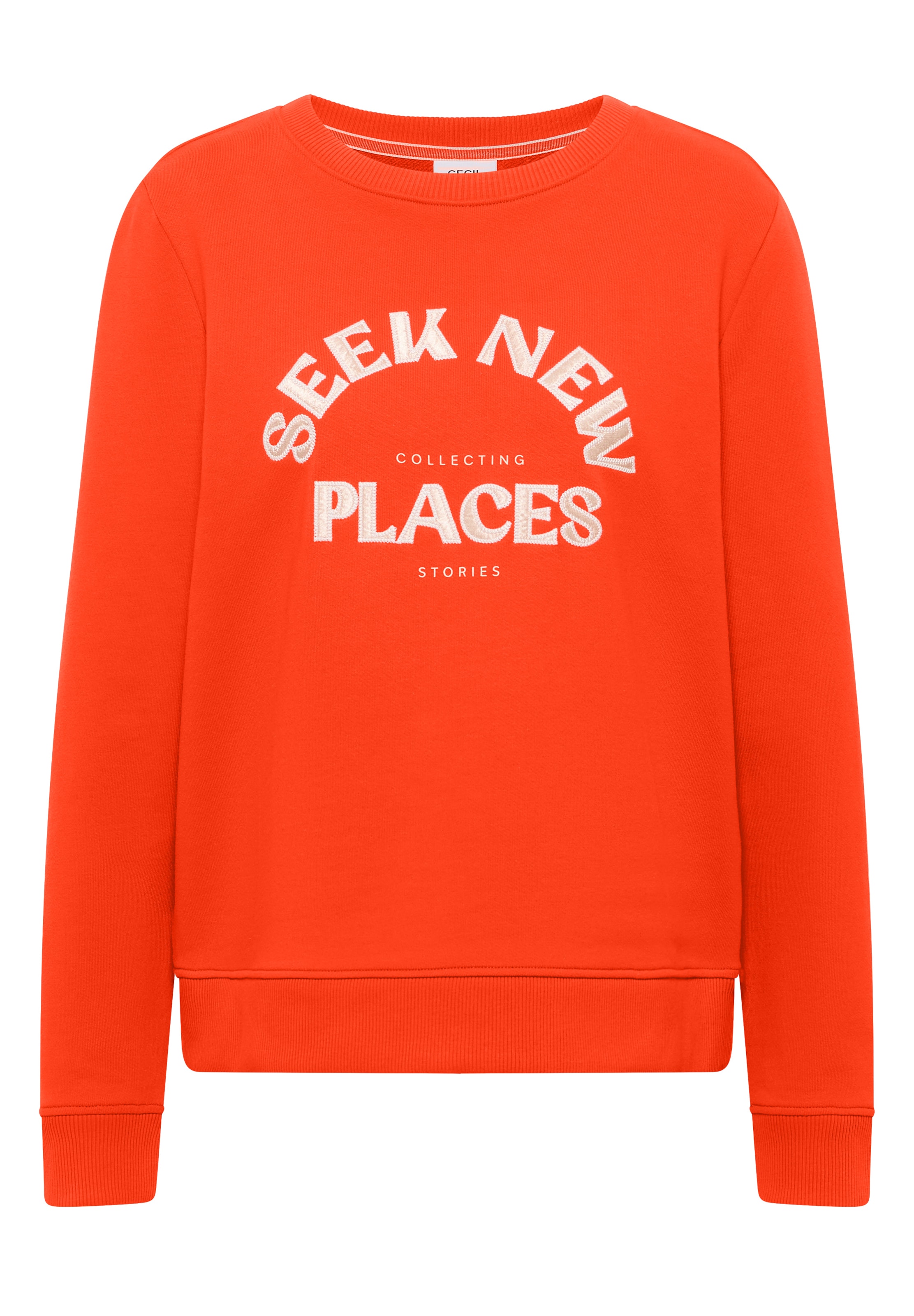 CECIL Sweatshirt in Orange: front