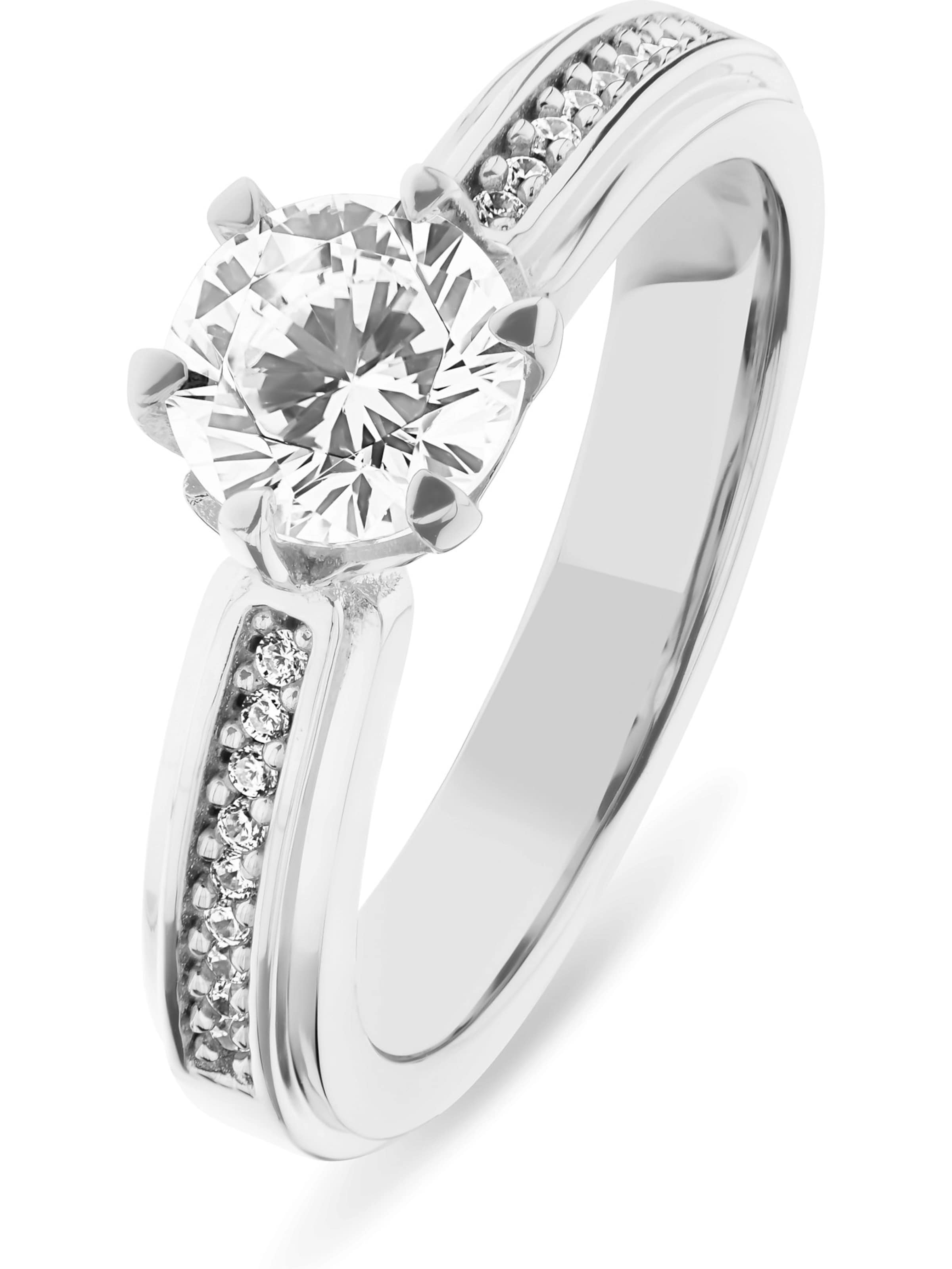 JETTE Ring in Silver: front