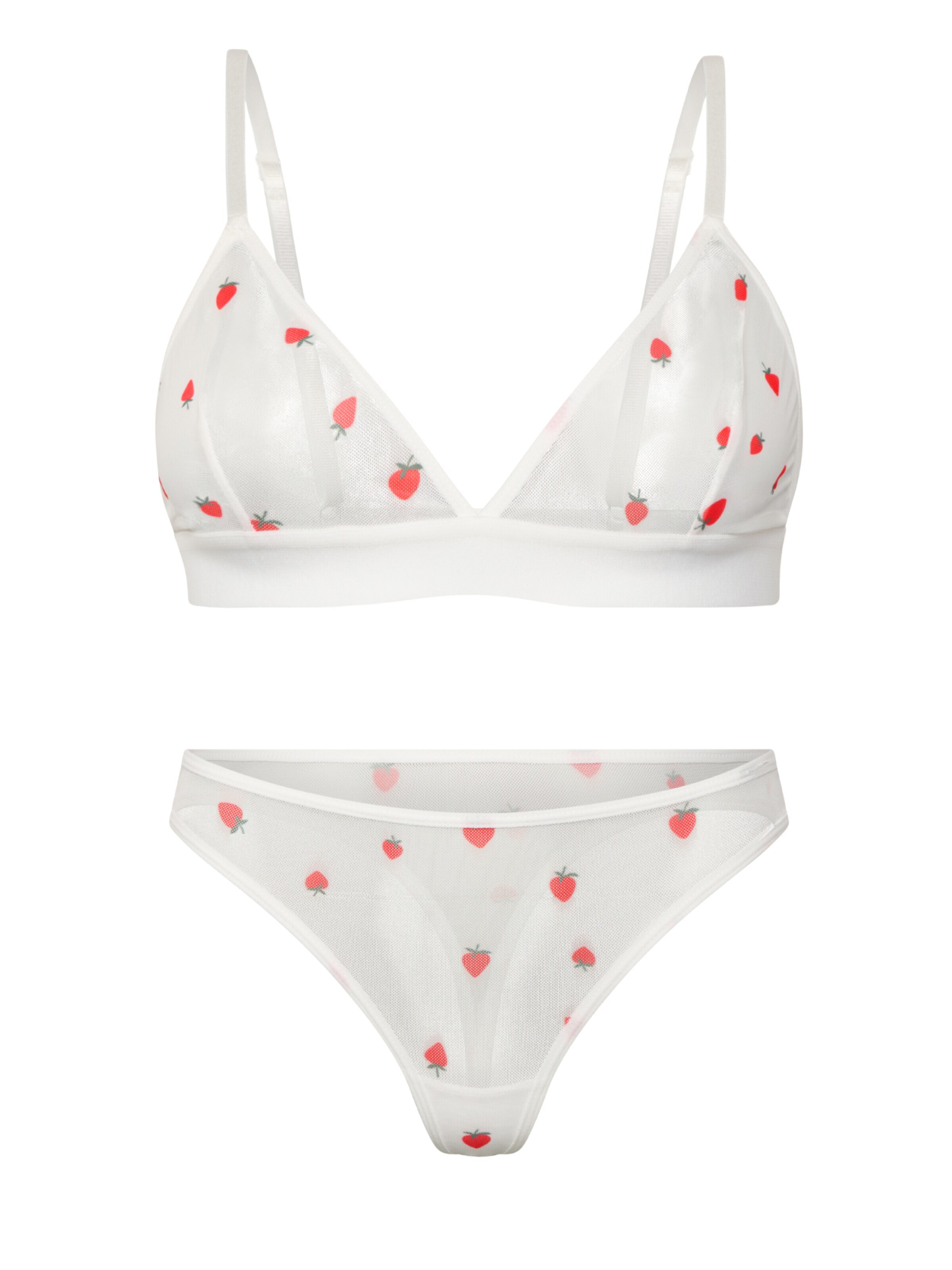 Orchibelle Triangle Underwear Sets in White: front