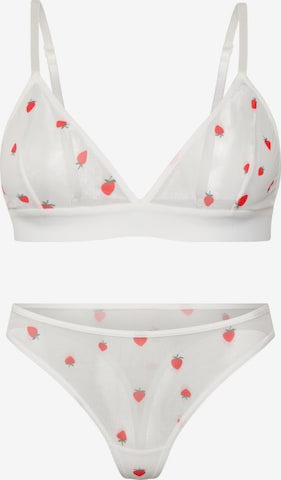 Orchibelle Triangle Underwear Sets in White: front