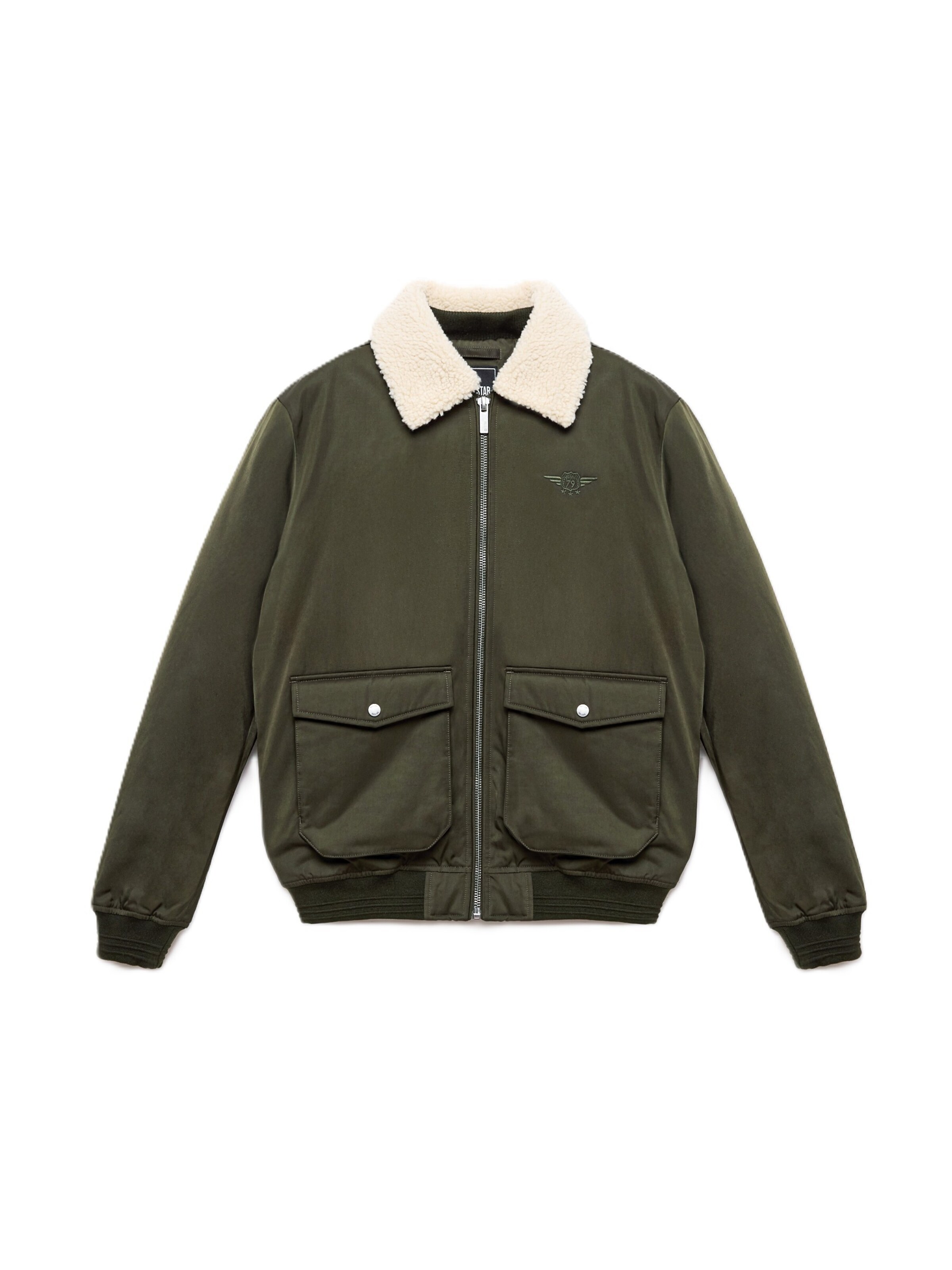 BIG STAR Tussenjas in Groen: voorkant