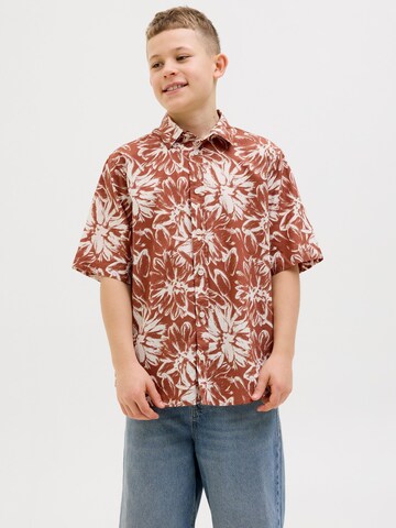 Fit confort Chemise Jack & Jones Junior en marron : devant