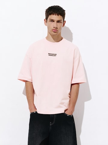 Pull&Bear Póló 'STWD' - rózsaszín: elől