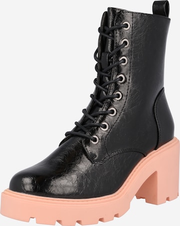 River Island Lace-up bootie in Black