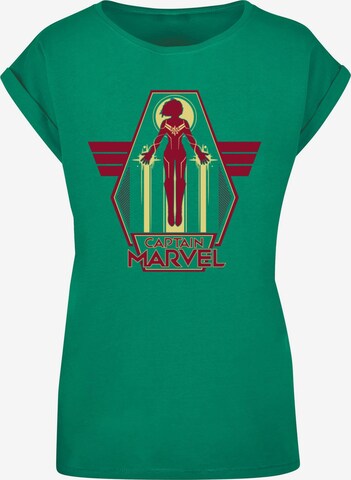 T-shirt 'Captain Marvel - Flying Warrior' ABSOLUTE CULT en vert : devant