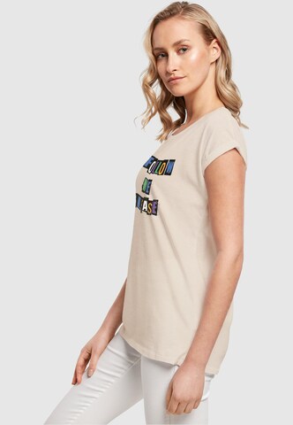 Merchcode T-Shirt 'Please X' in Beige