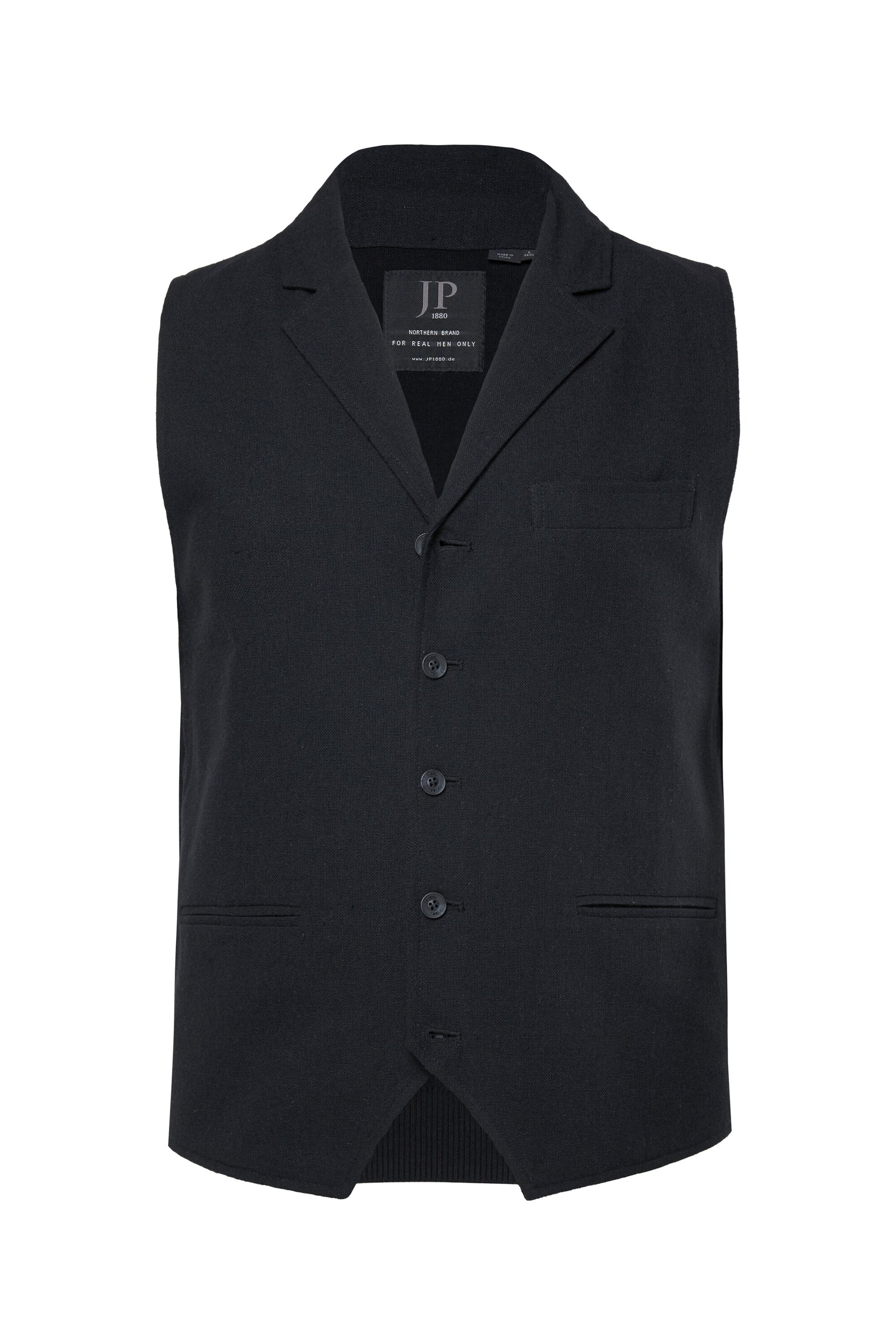 JP1880 Weste in Schwarz: Vorderseite