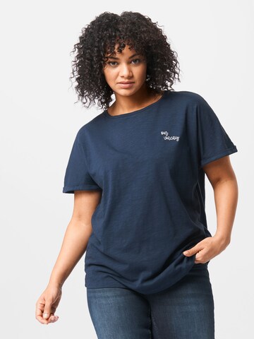 T-shirt Tom Tailor Women + en bleu : devant