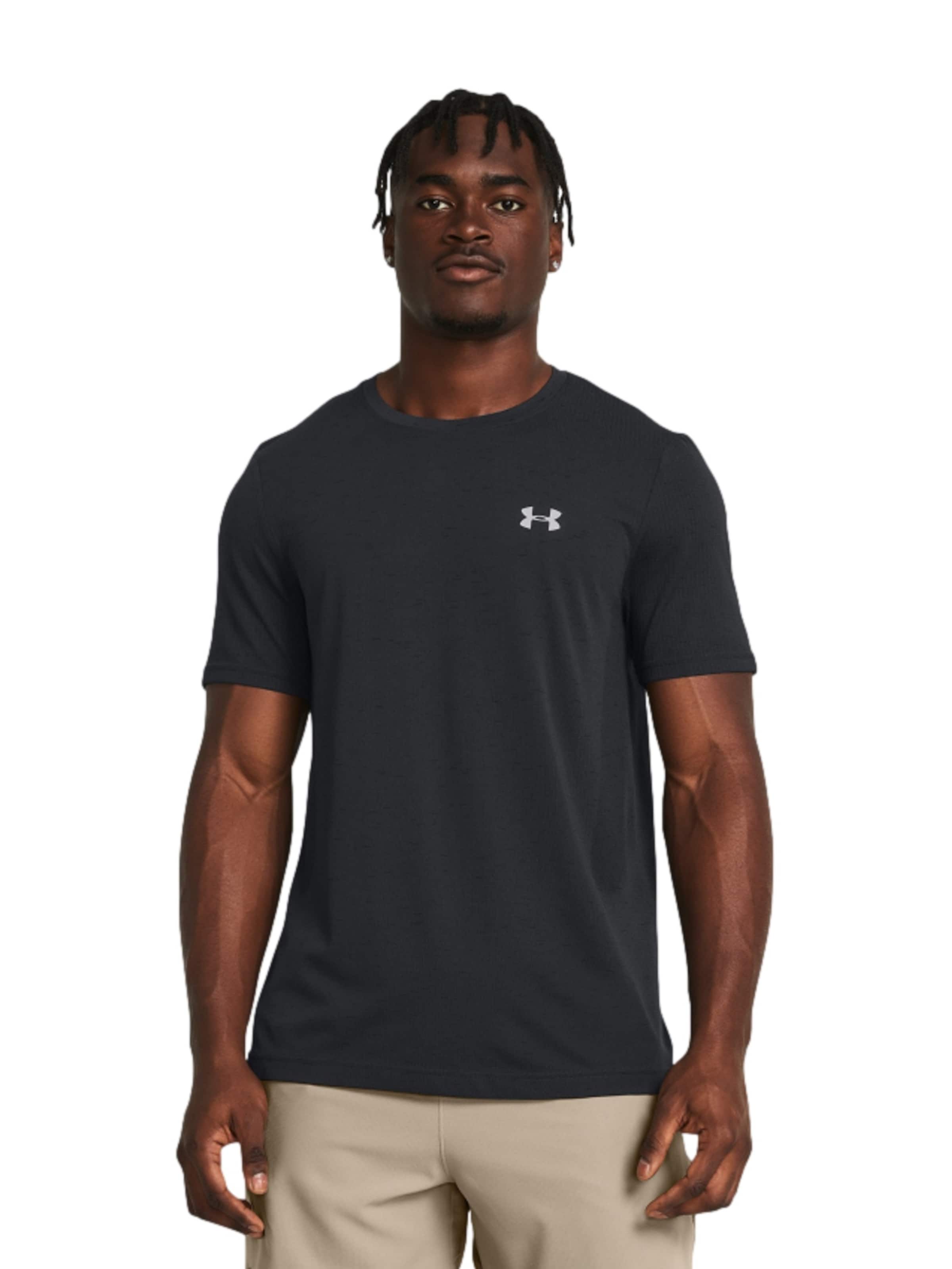 T-Shirt 'Vanish Seamless' UNDER ARMOUR en noir : devant