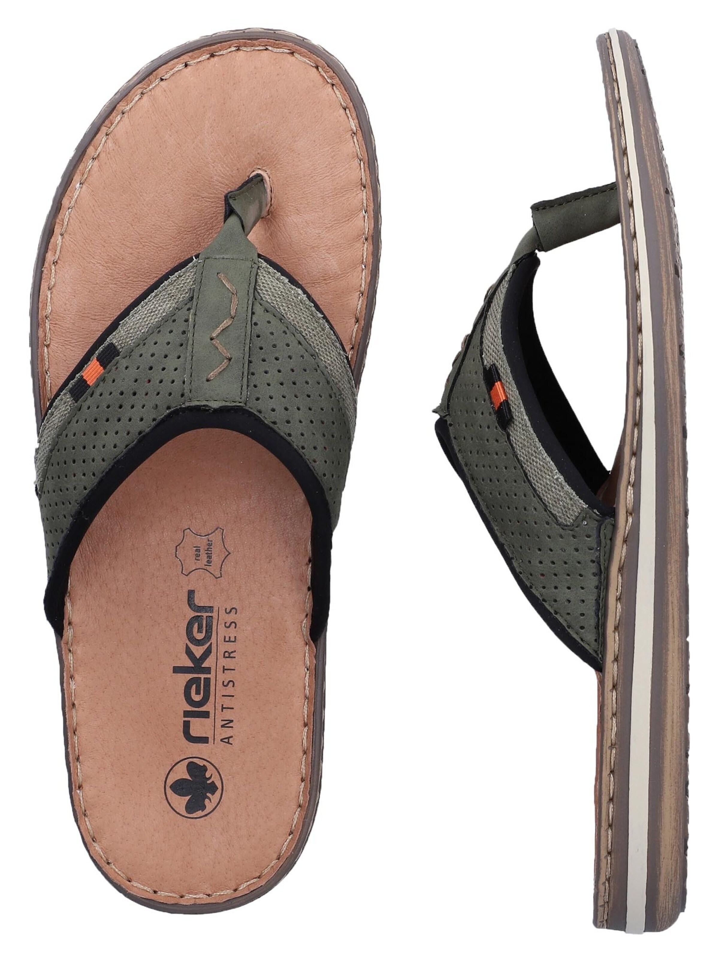 Rieker Teenslippers 'Comfort' in Groen