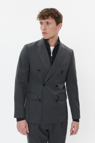 Coupe regular Veste de costume 'Garet' Matinique en noir : devant