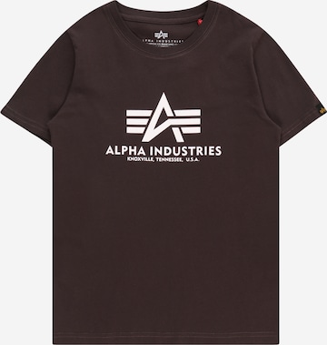 ALPHA INDUSTRIES Shirt in Bruin: voorkant