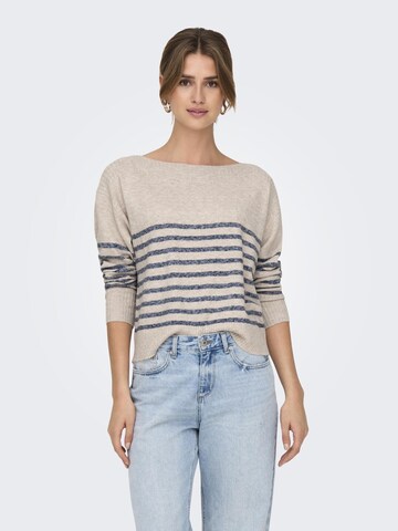 ONLY Trui 'ONLGlory' in Beige: voorkant