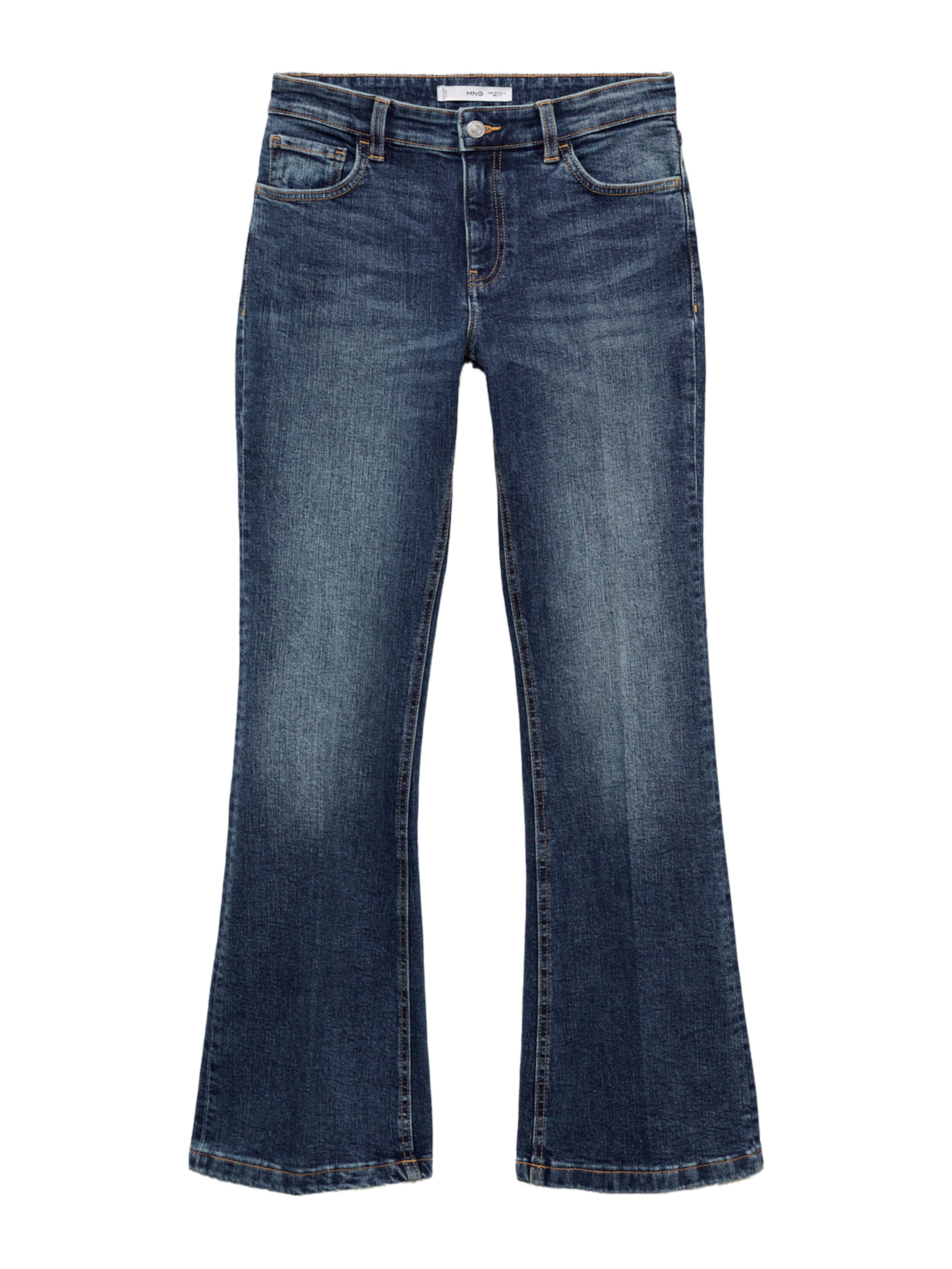 MANGO Bootcut Džíny – modrá: přední strana