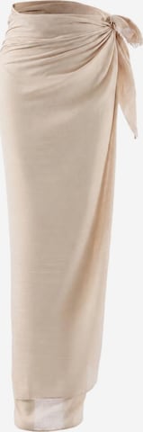 Serviette de plage 'Pareo sarong viscose' Emilie collection en beige : devant
