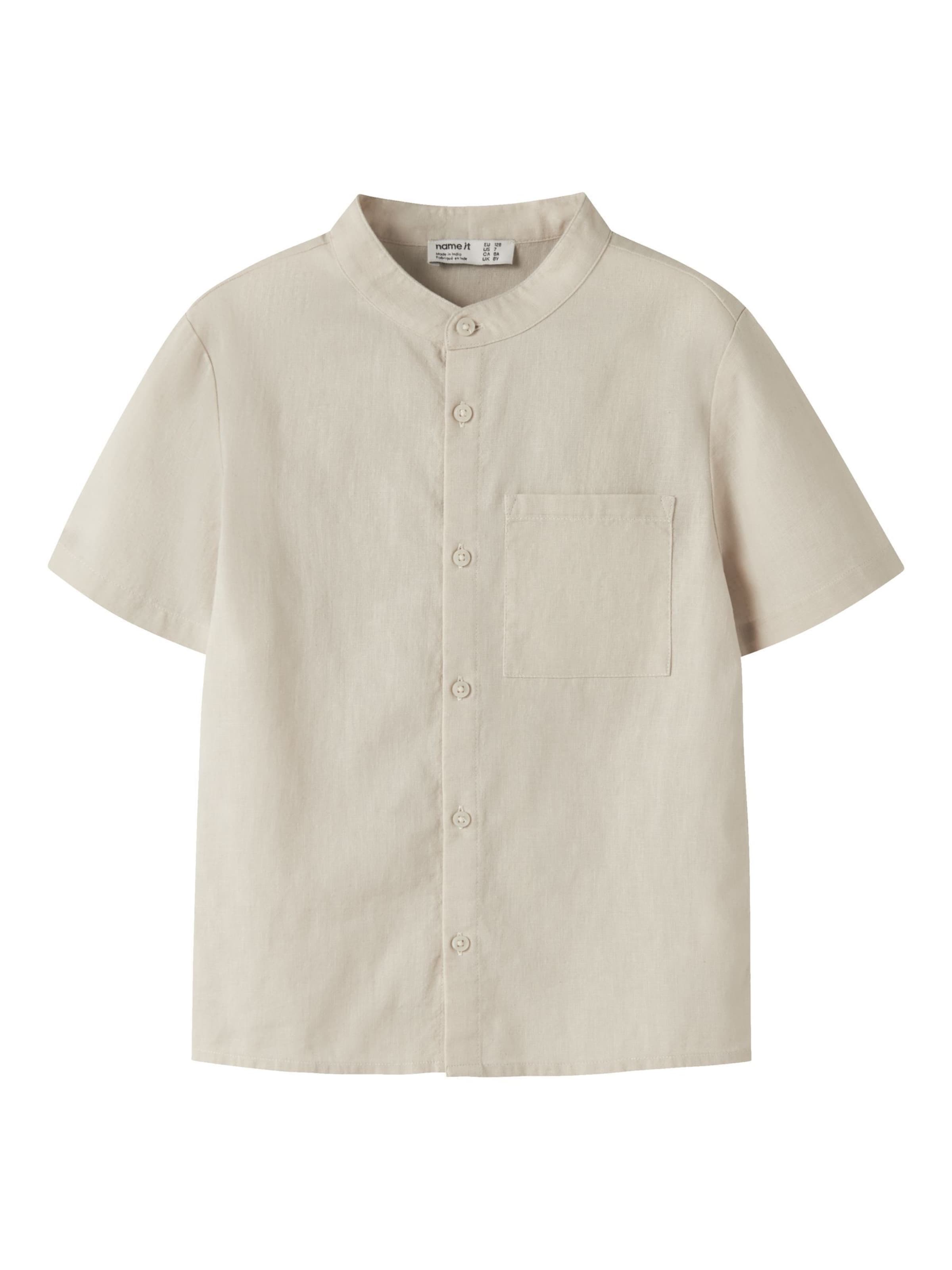 NAME IT - Ajuste regular Camisa 'NKMFalinnen' en beige: frente
