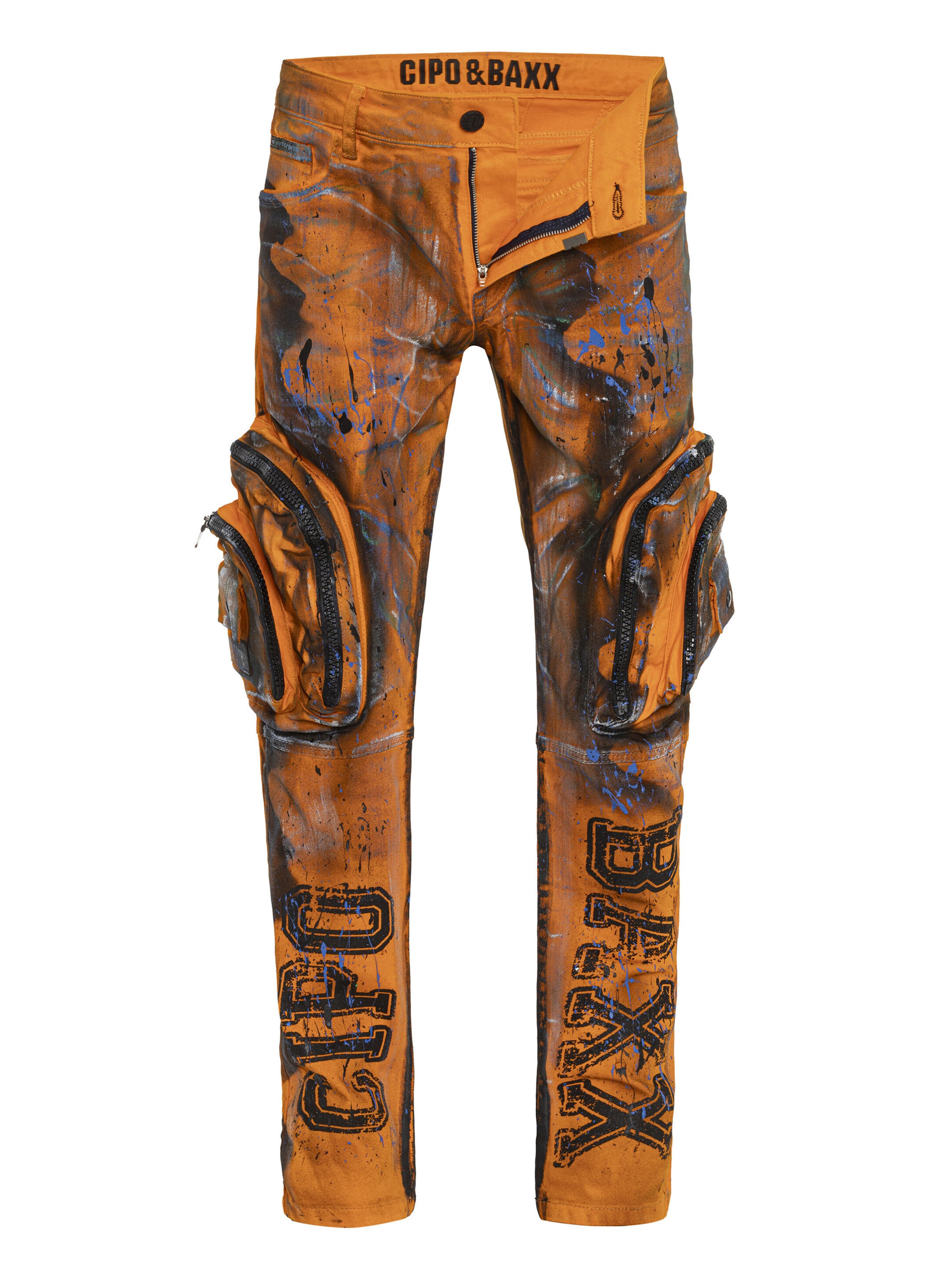 Regular Jeans cargo 'CD902' CIPO & BAXX en orange : devant