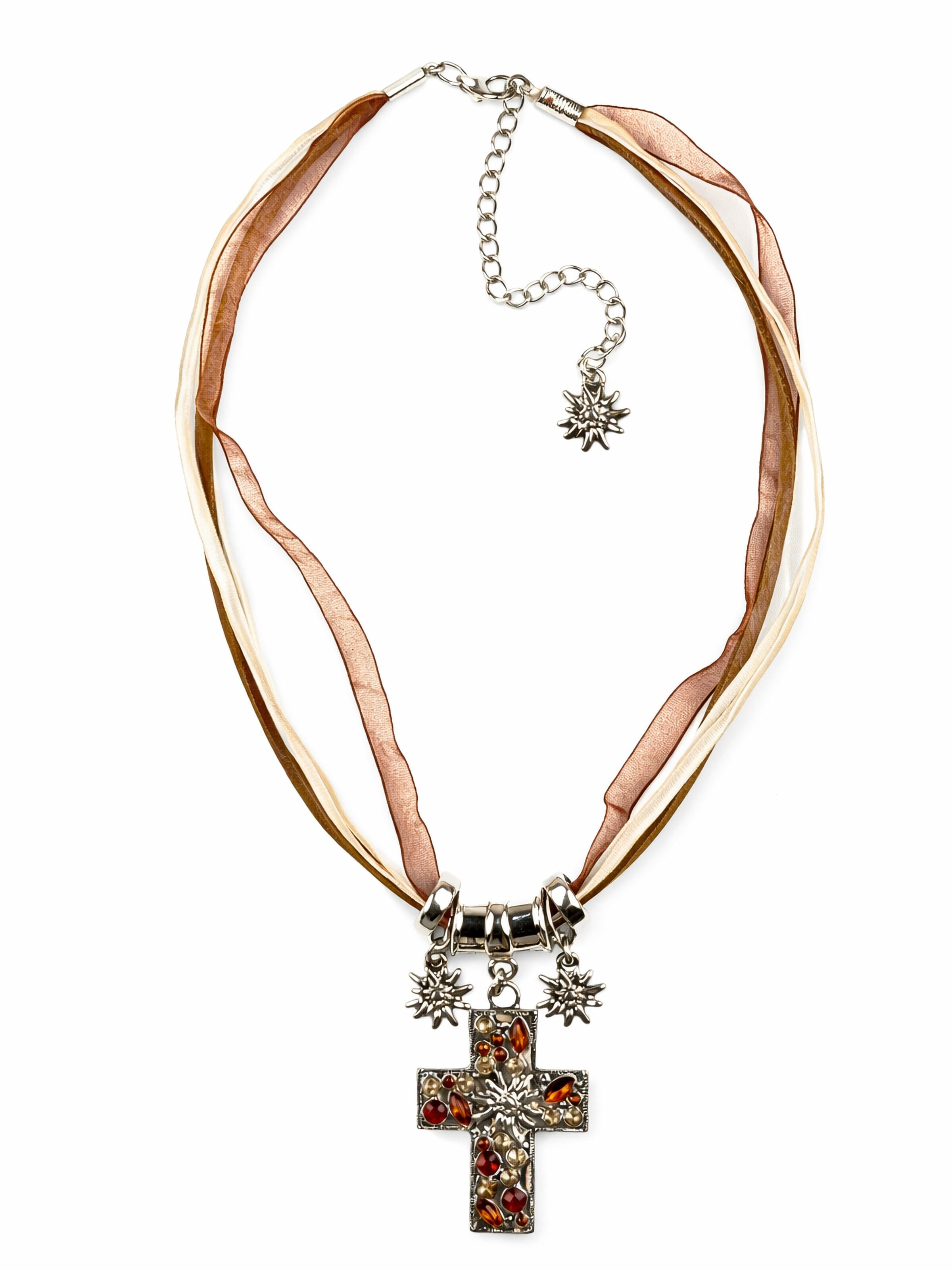 Allgäu Rebell Necklace 'Hannelore' in Brown: front