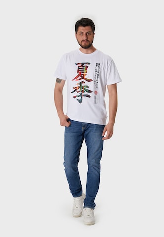 Oldskull Shirt 'Asian Kanji Street' in Wit