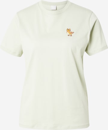 žalia Iriedaily Marškinėliai 'Catduck': priekis