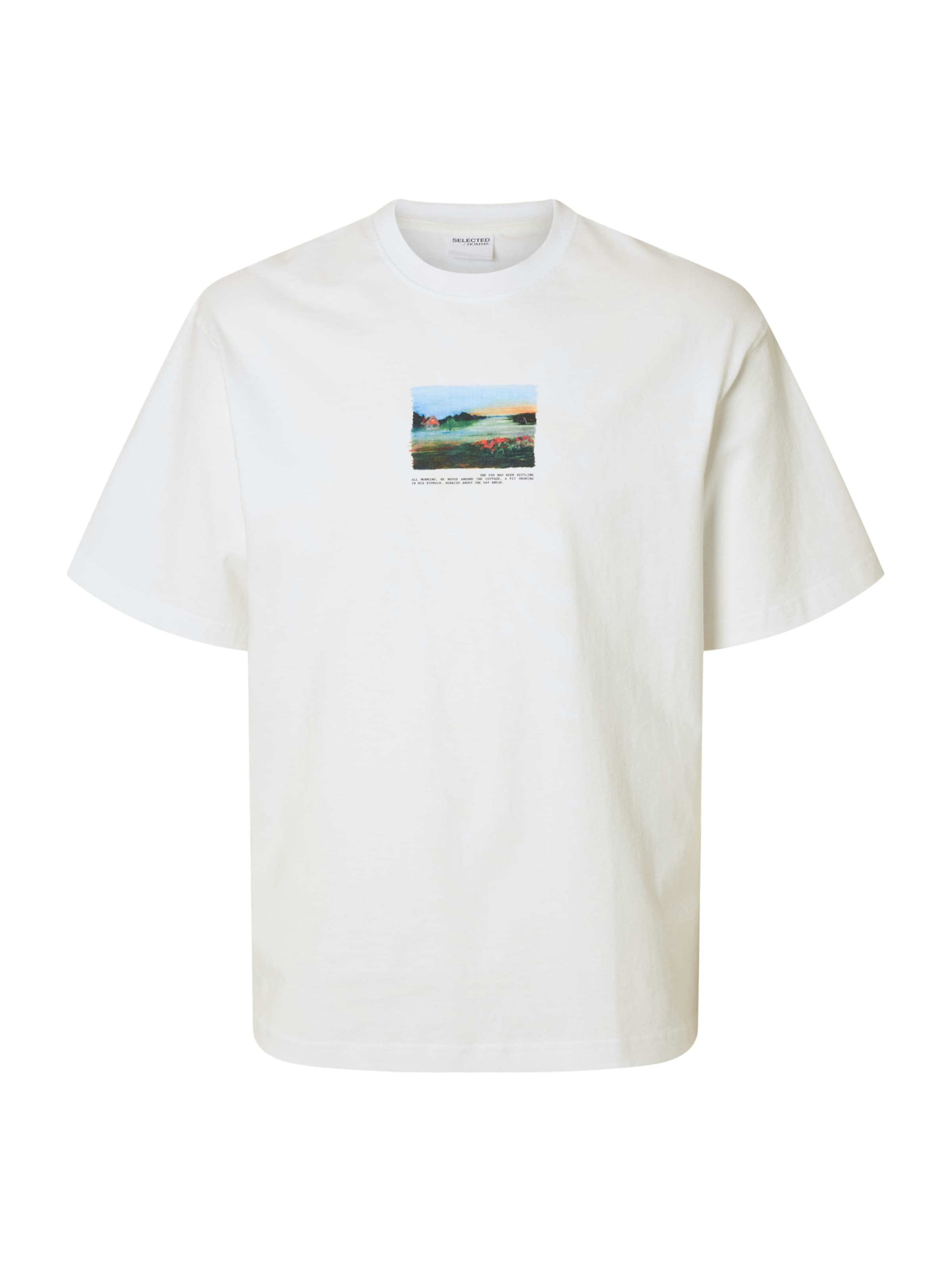 Maglietta 'SLHDarius' di SELECTED in bianco: frontale