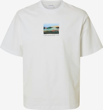 SELECTED T-Shirt 'SLHDarius' in Weiß: Vorderseite