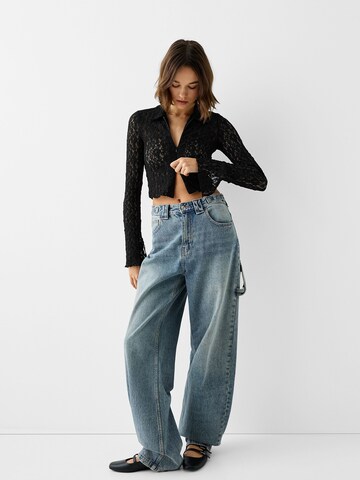 Bershka Top w kolorze czarny