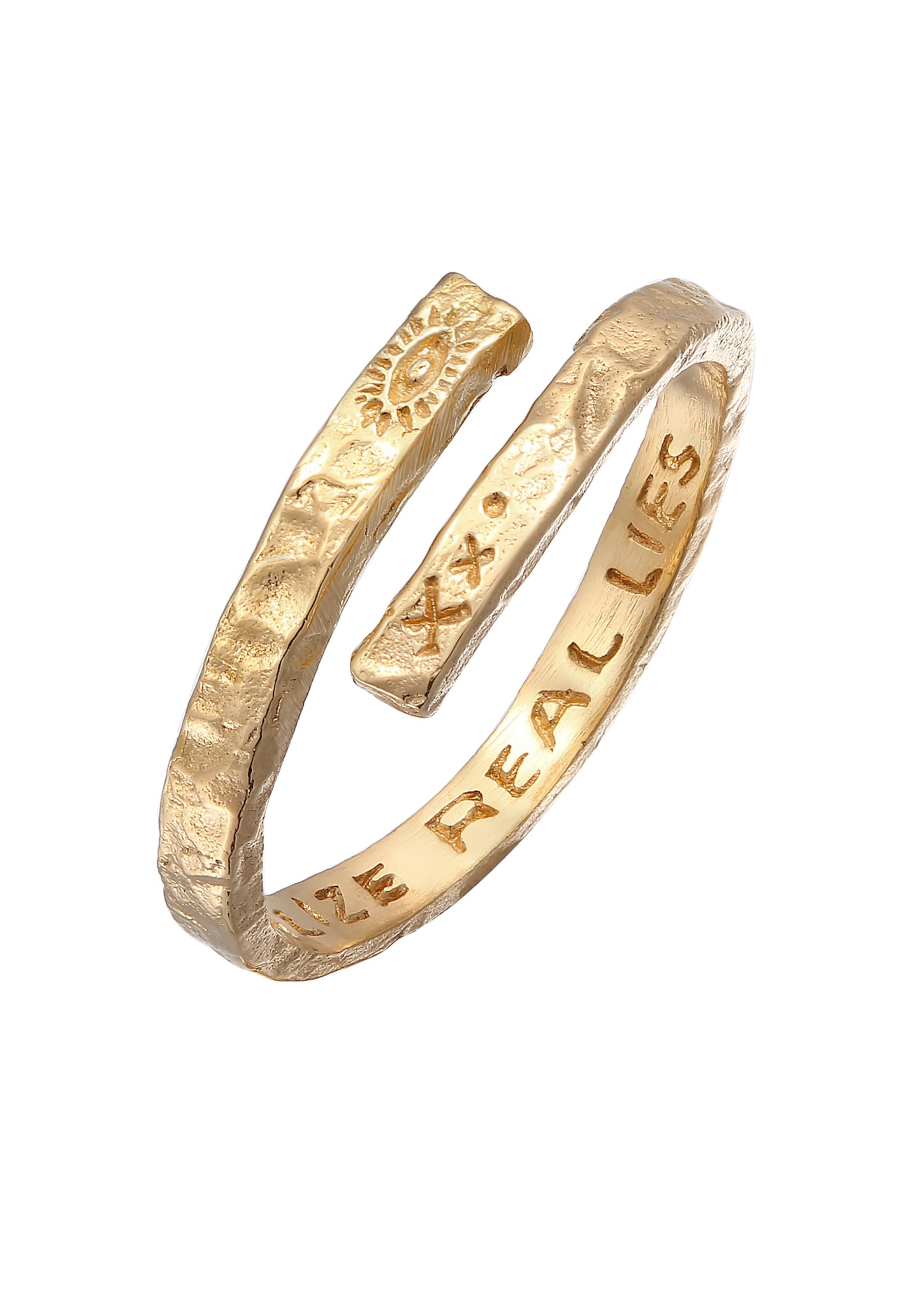 Anello 'Evil Eye' di Haze&Glory in oro: frontale