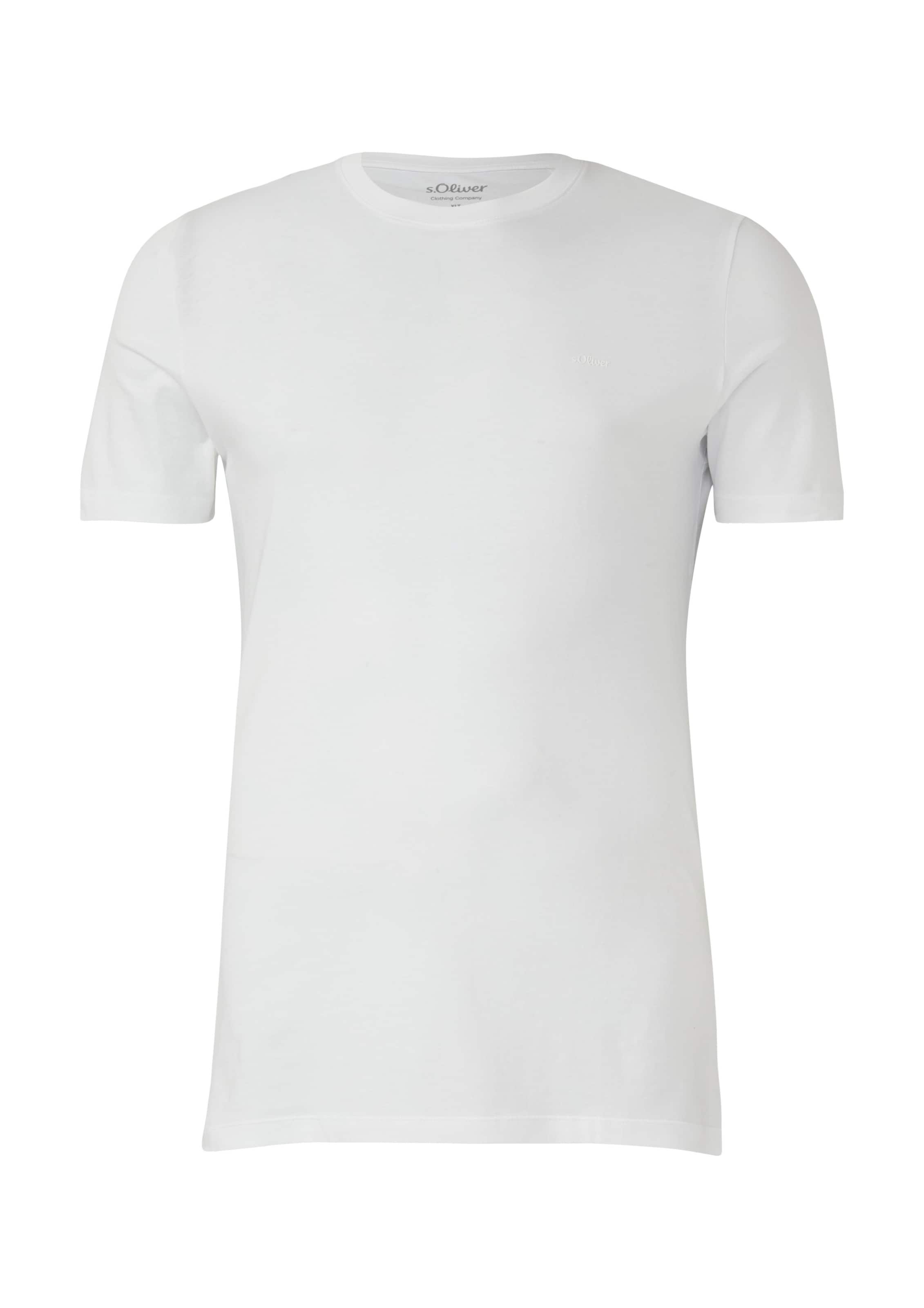 s.Oliver Men Tall Sizes Shirt in White: front