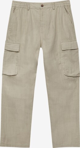 Regular Pantalon cargo Pull&Bear en beige : devant